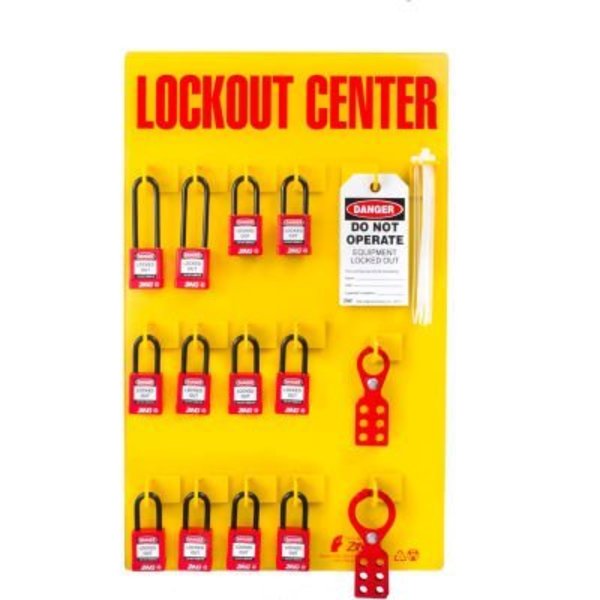 Zing ZING RecycLockout Lockout Station, 12 Padlock, Stocked, 7115 7115